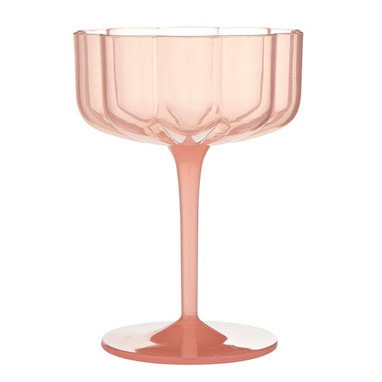 8oz Pink Acrylic Coupe Glass