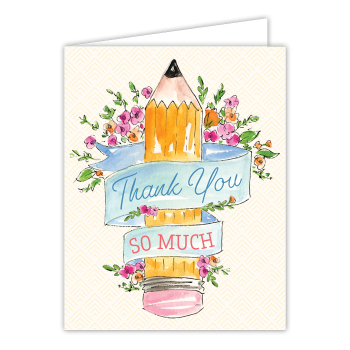 Thank You So Much Pencil Card