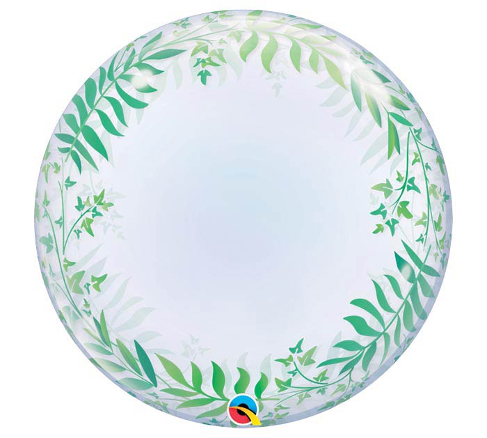 24" Elegant Green Deco Bubble Balloon