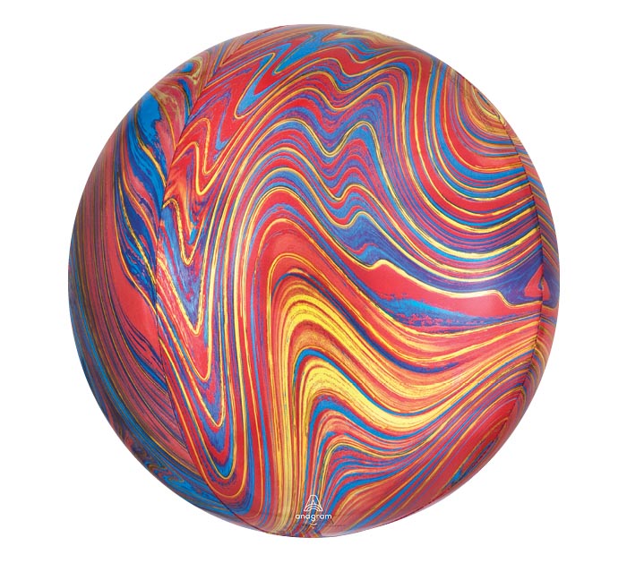 Primary Color Marble Orbz Mylar