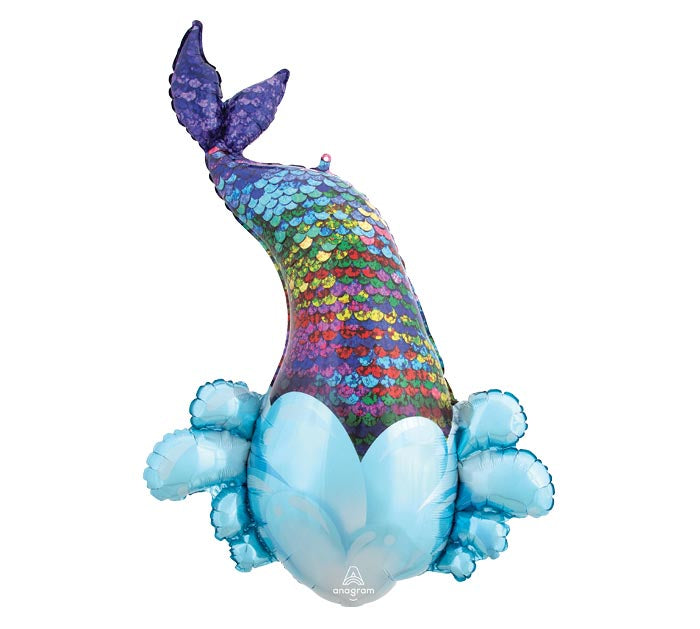 39" Mermaid Sequin Tail Shape Mylar