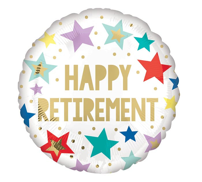 18" Happy Retirement Mylar Balloon