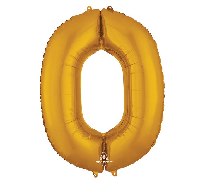 34" Gold Mylar Numbers