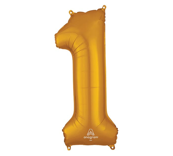 34" Gold Mylar Numbers