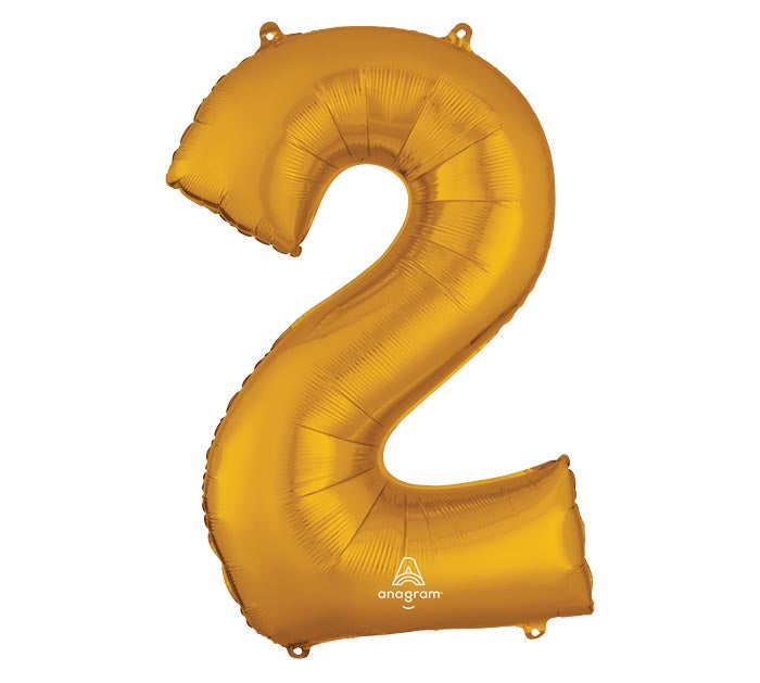 34" Gold Mylar Numbers