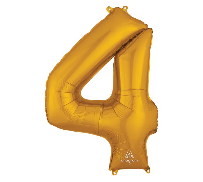 34" Gold Mylar Numbers