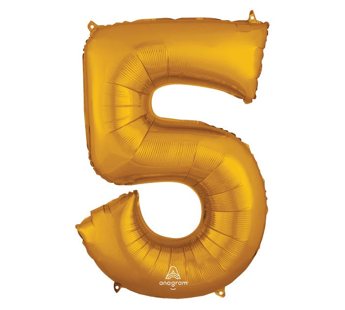 34" Gold Mylar Numbers