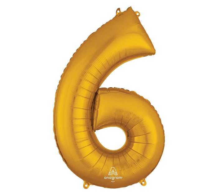 34" Gold Mylar Numbers