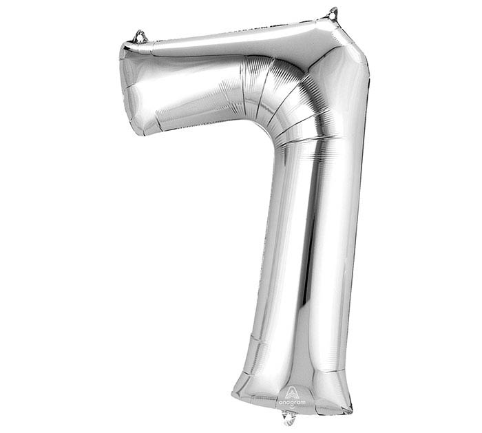 34" Silver Mylar Numbers