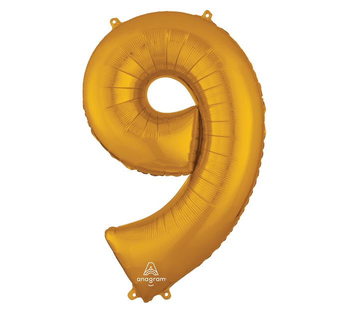 34" Gold Mylar Numbers