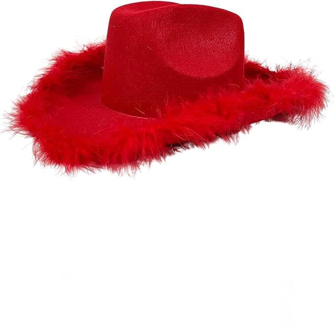 Cowboy Hat with Feather Rim