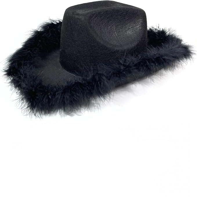 Cowboy Hat with Feather Rim
