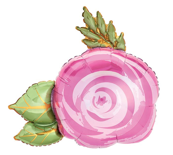 30" Pink Rose Mylar Balloon