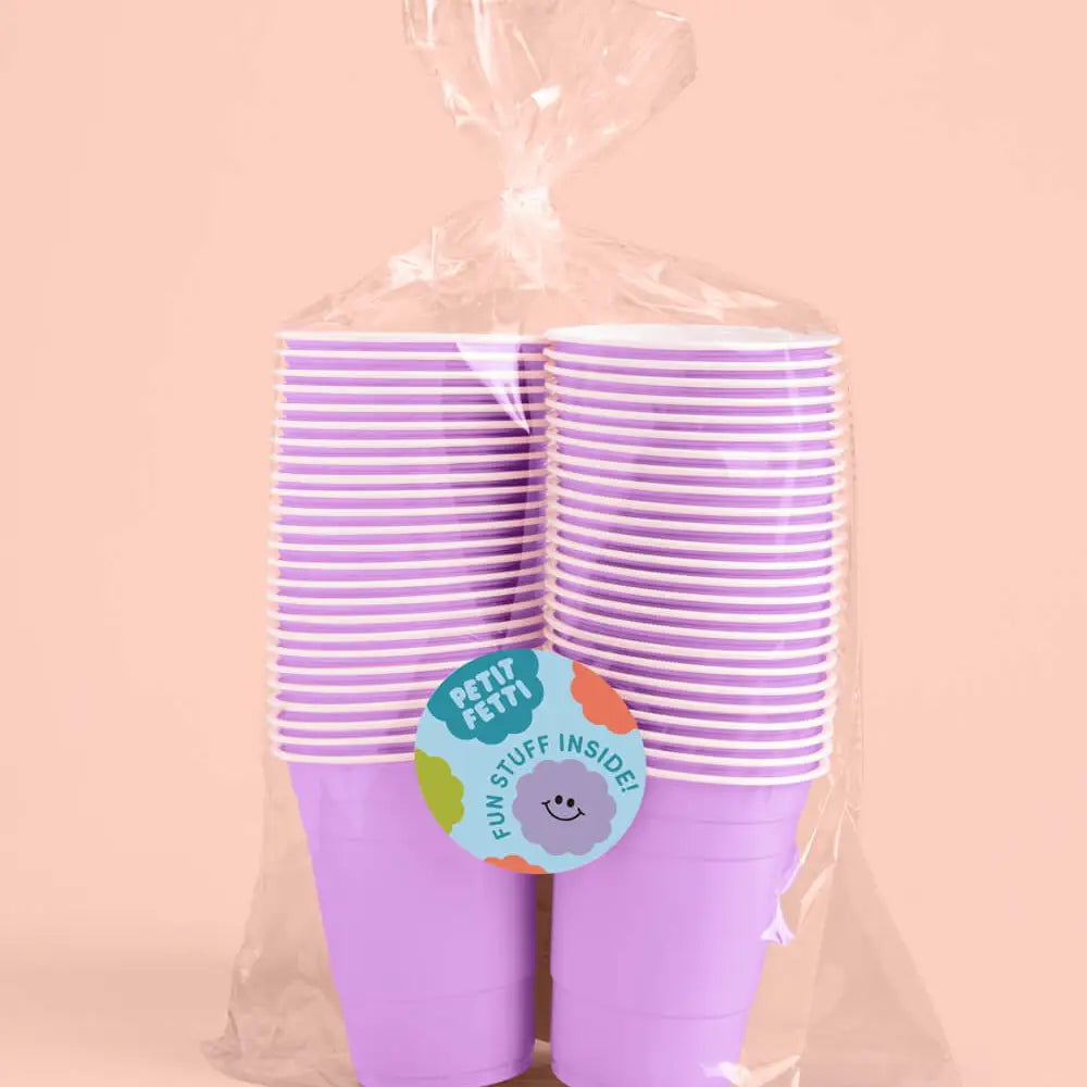 Lavender Plastic Cups