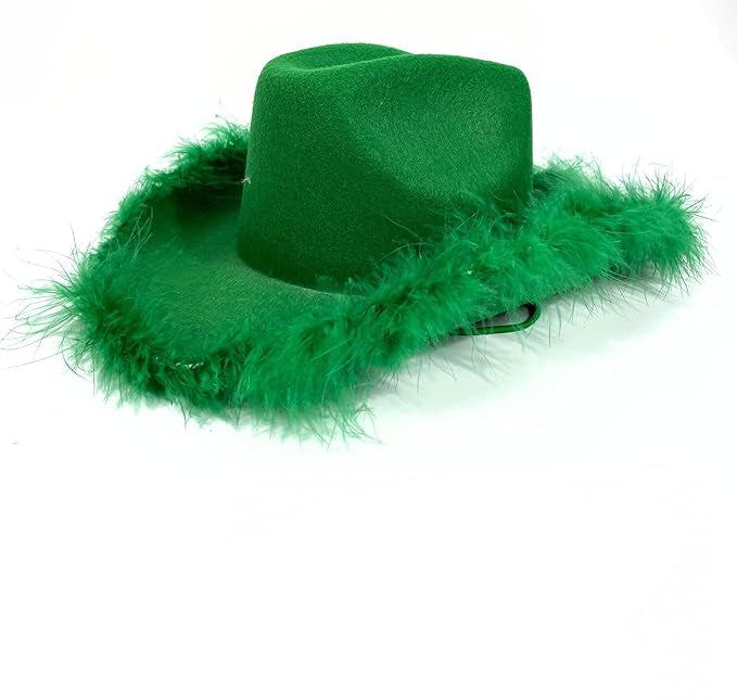 Cowboy Hat with Feather Rim