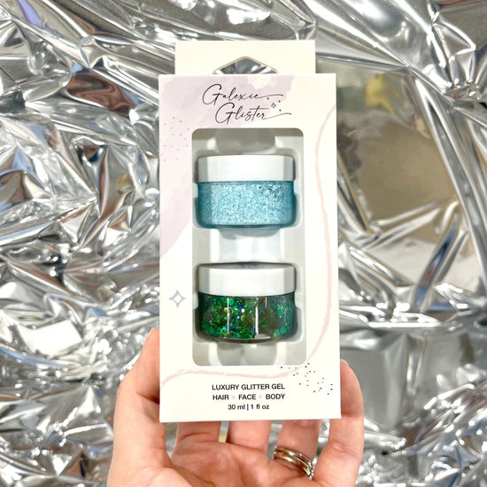 Glitter Duo - Light Blue and Green