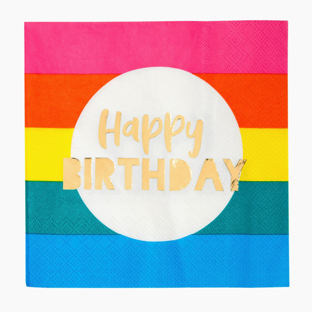 Rainbow Birthday Napkin