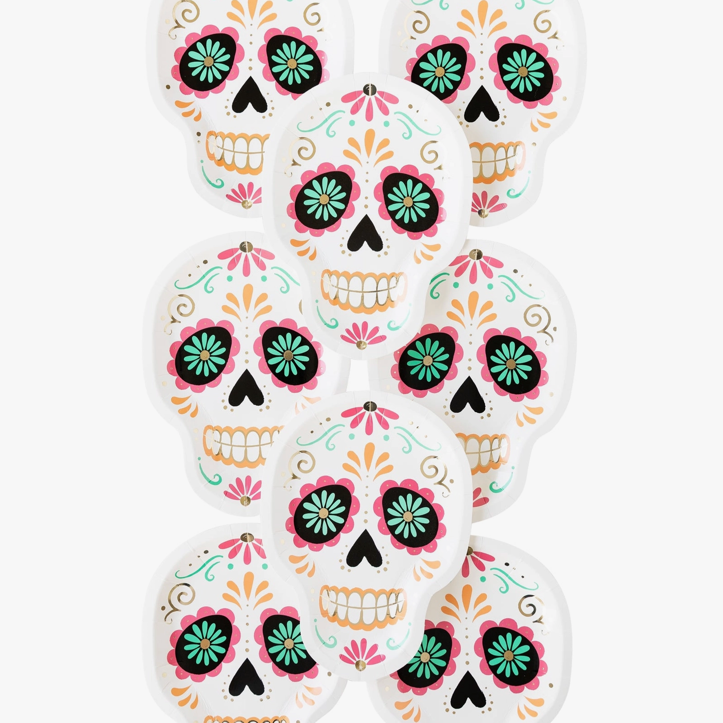 Sugar Skull Shaped Plates
