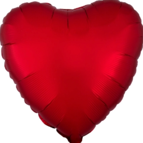 17" Red Satin Heart