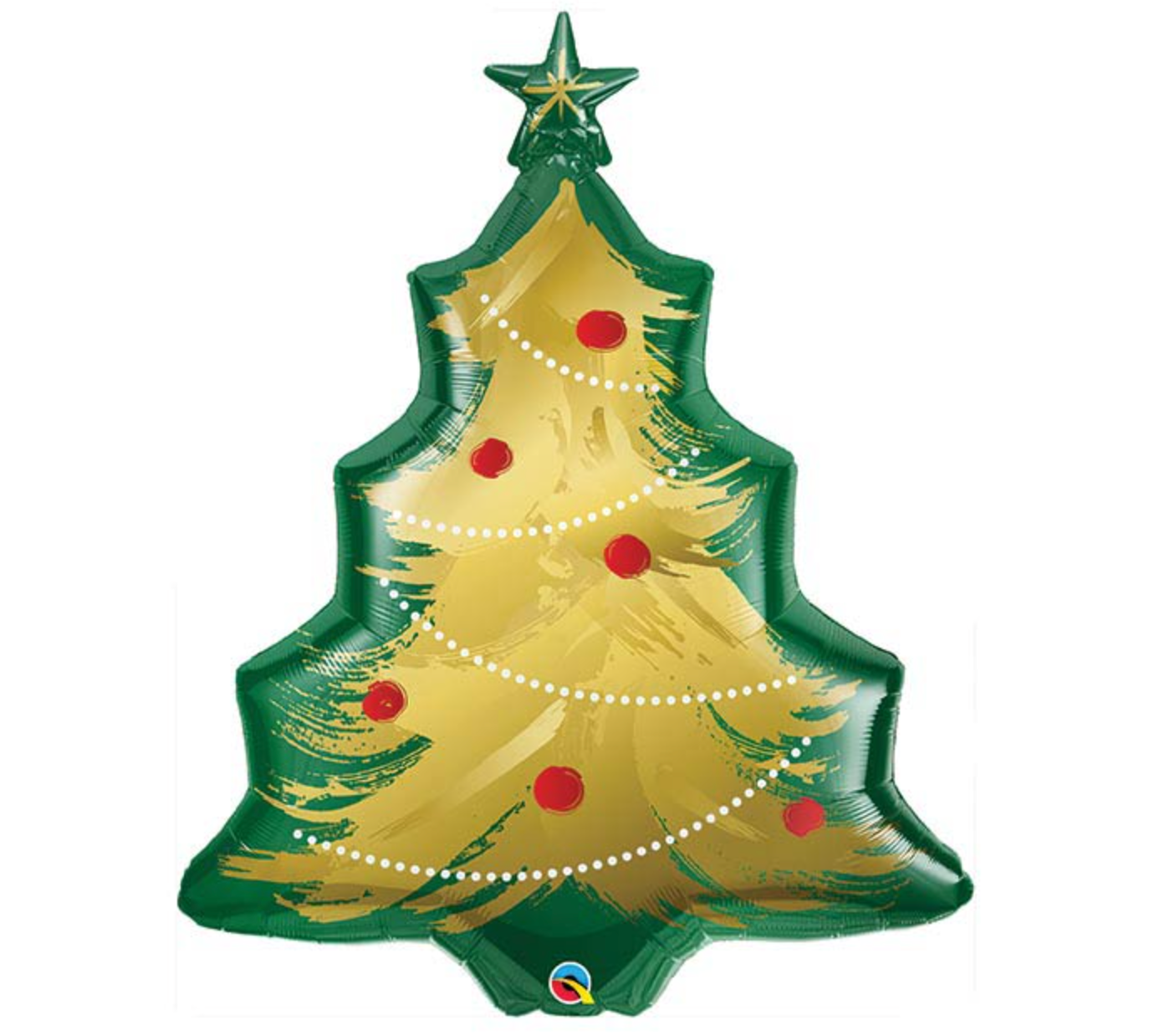 40" Brushed Gold Christmas Tree Mylar Balloon