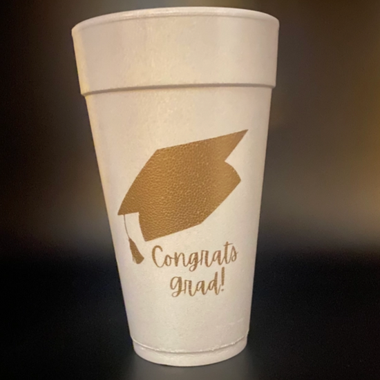 Congrats Grad Foam Cups