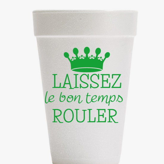 Laissez Crown Mardi Gras Foam Cups