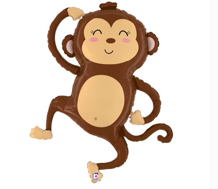 33" Jungle Monkey Mylar Balloon