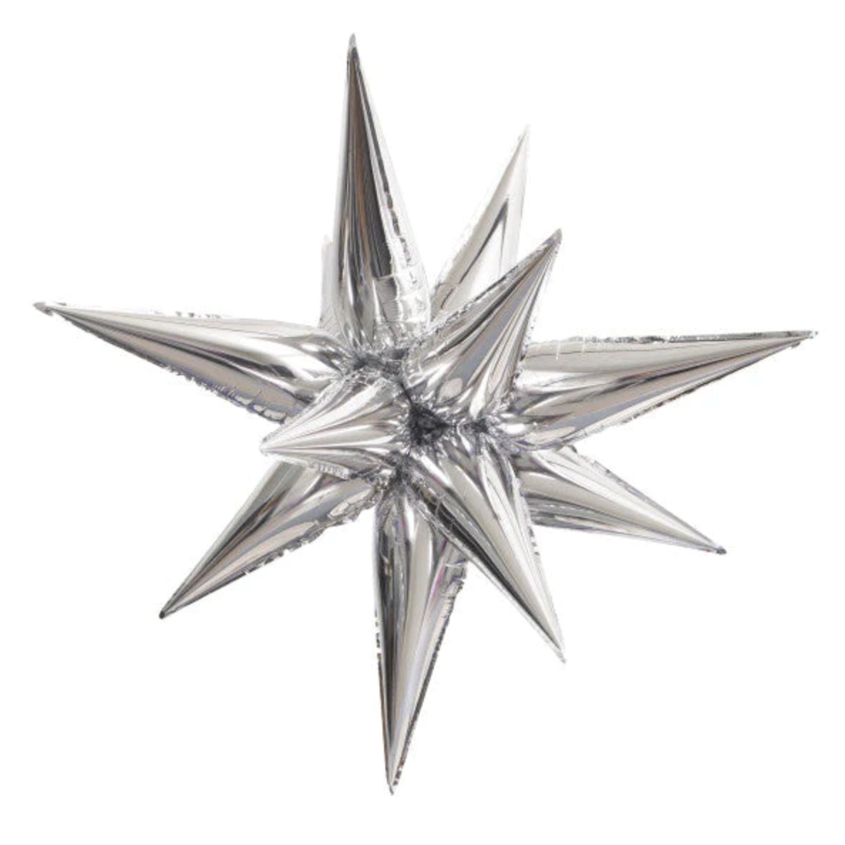 40" Silver Jumbo Starburst Balloon