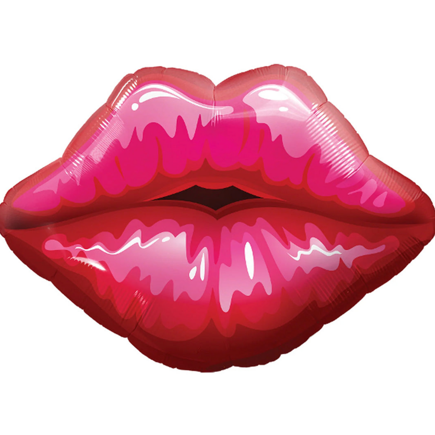 14" Pink and Red Lips Mylar Balloon