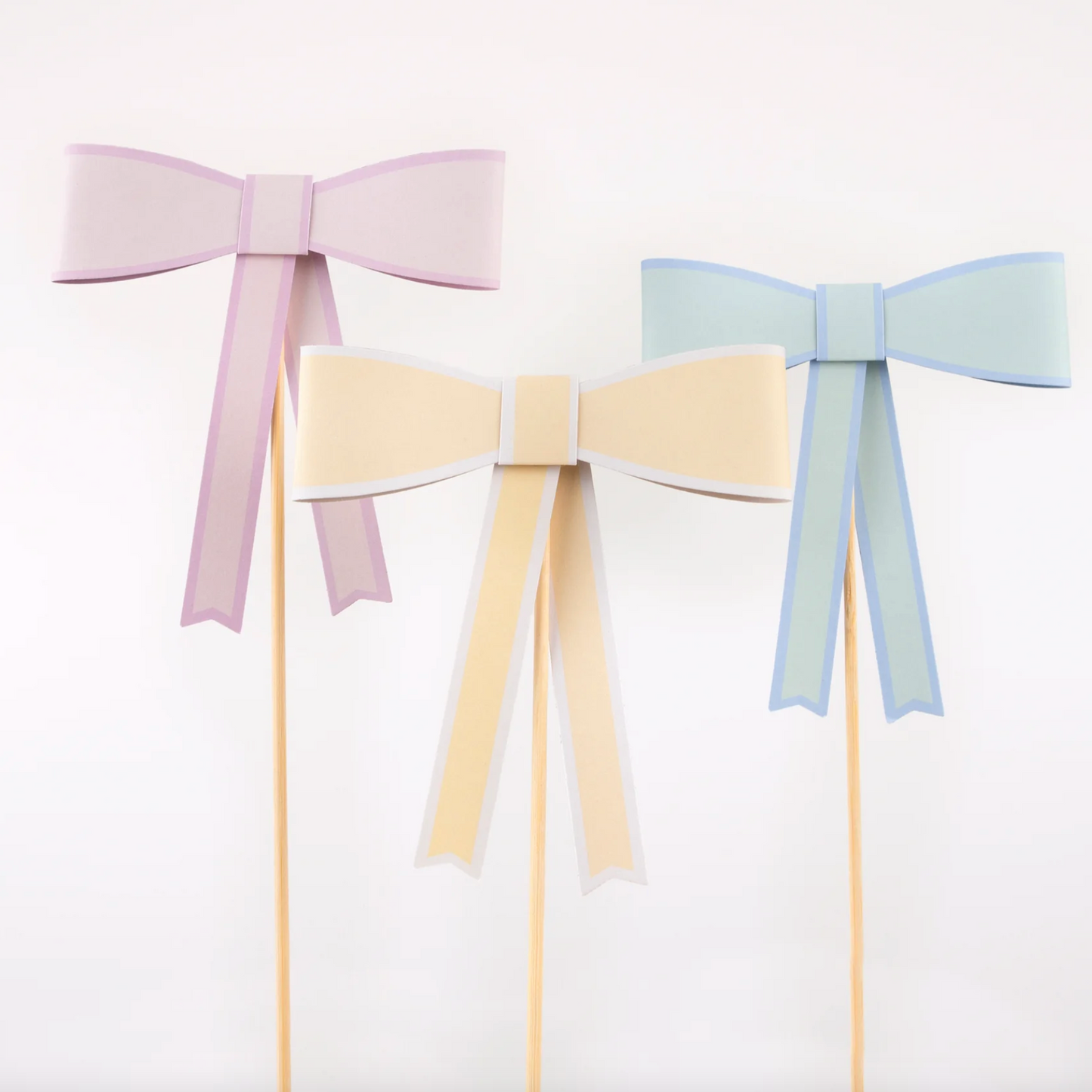Pastel Bow Cake Topper