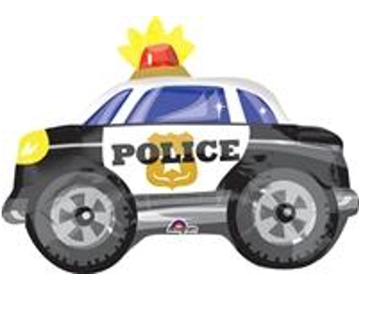 18" Police Car Mylar Balloon