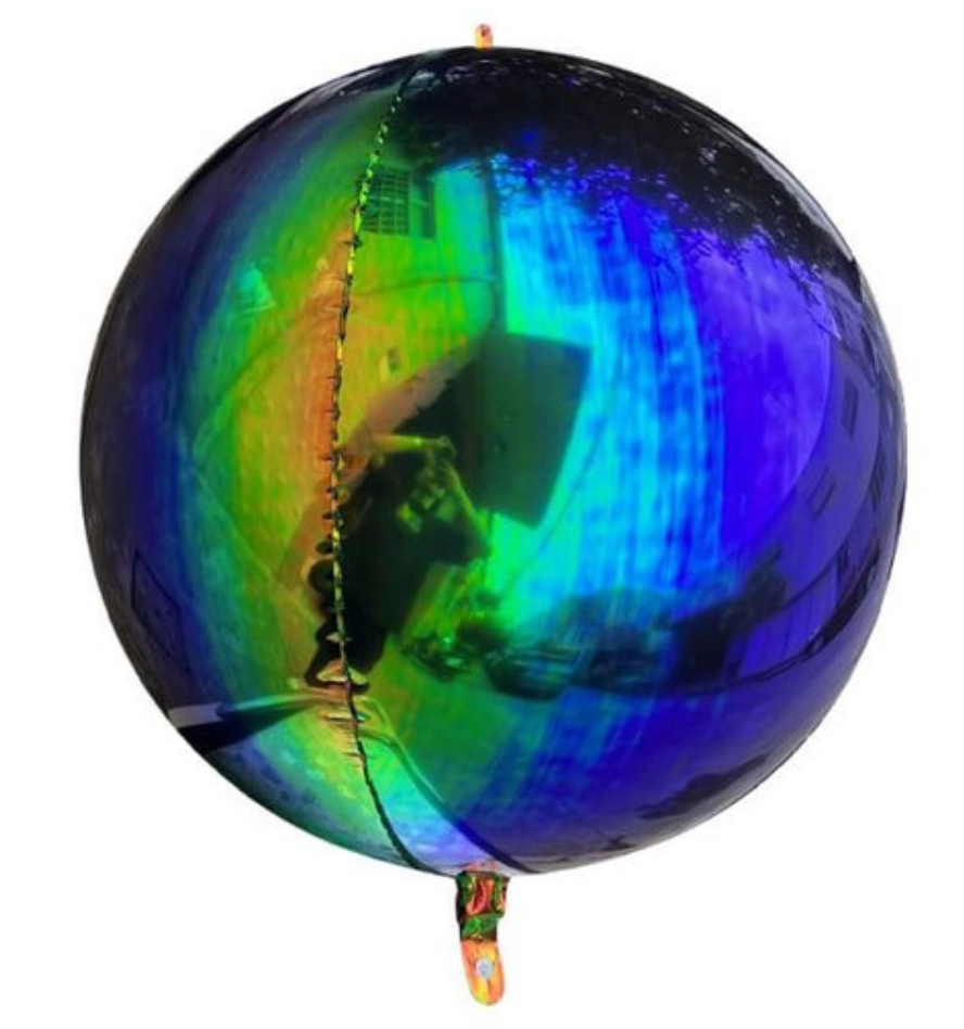 50" Dark Iridescent Sphere Mylar Balloon