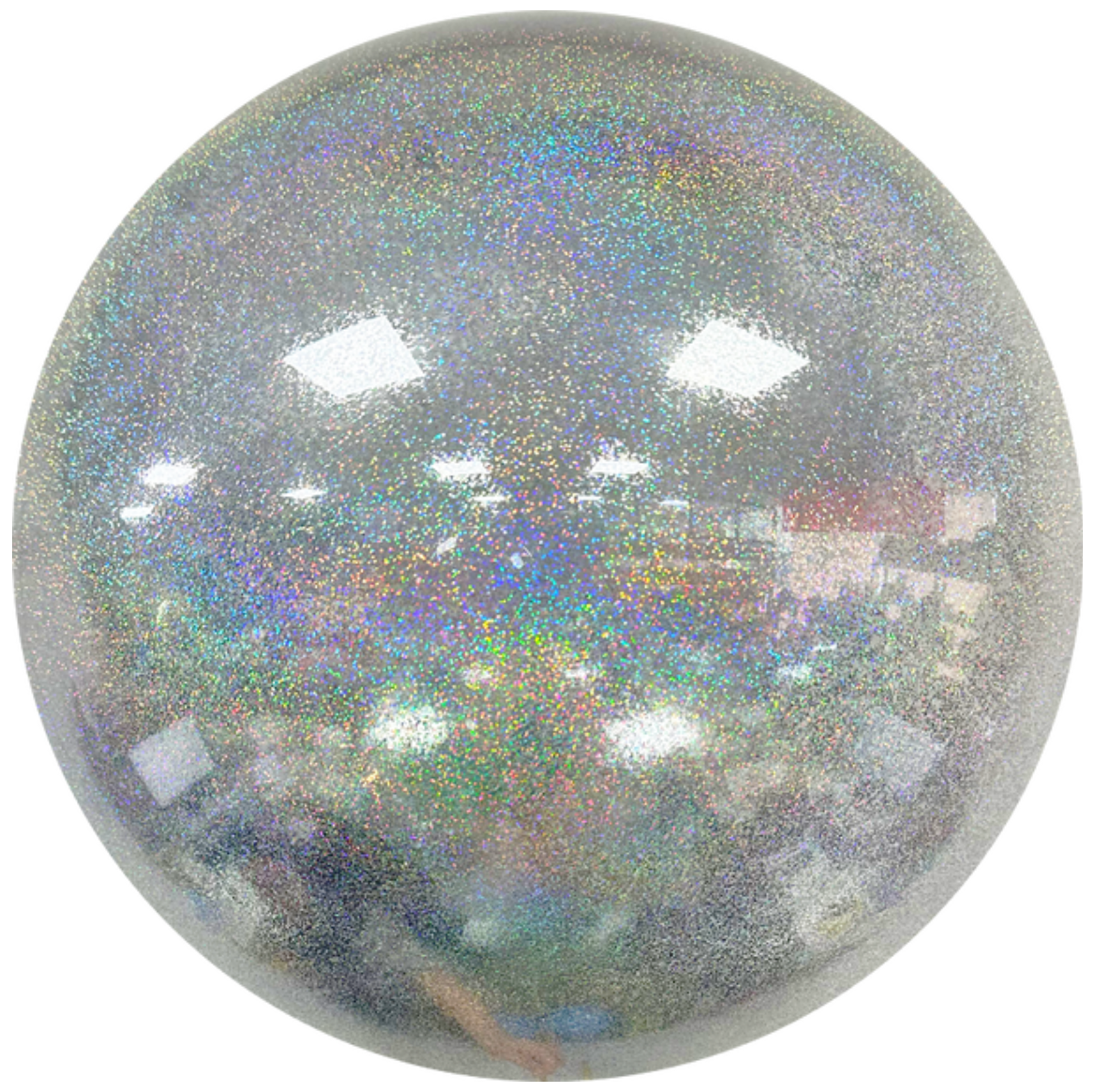 20" Silver Glitter Bubble Balloon
