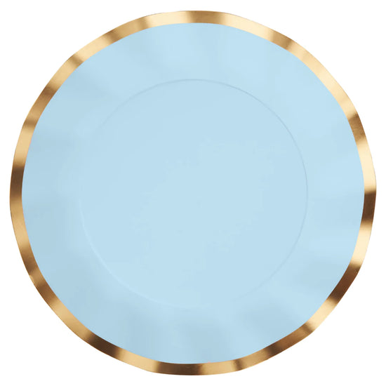 Sky Blue Wavy Dinner Plates