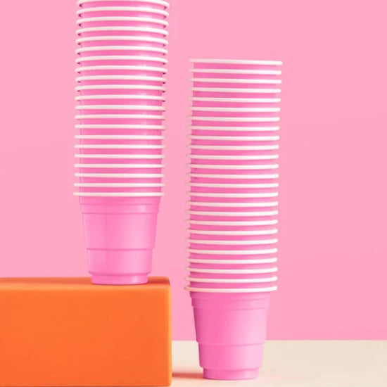 Pink Plastic Shot Glasses