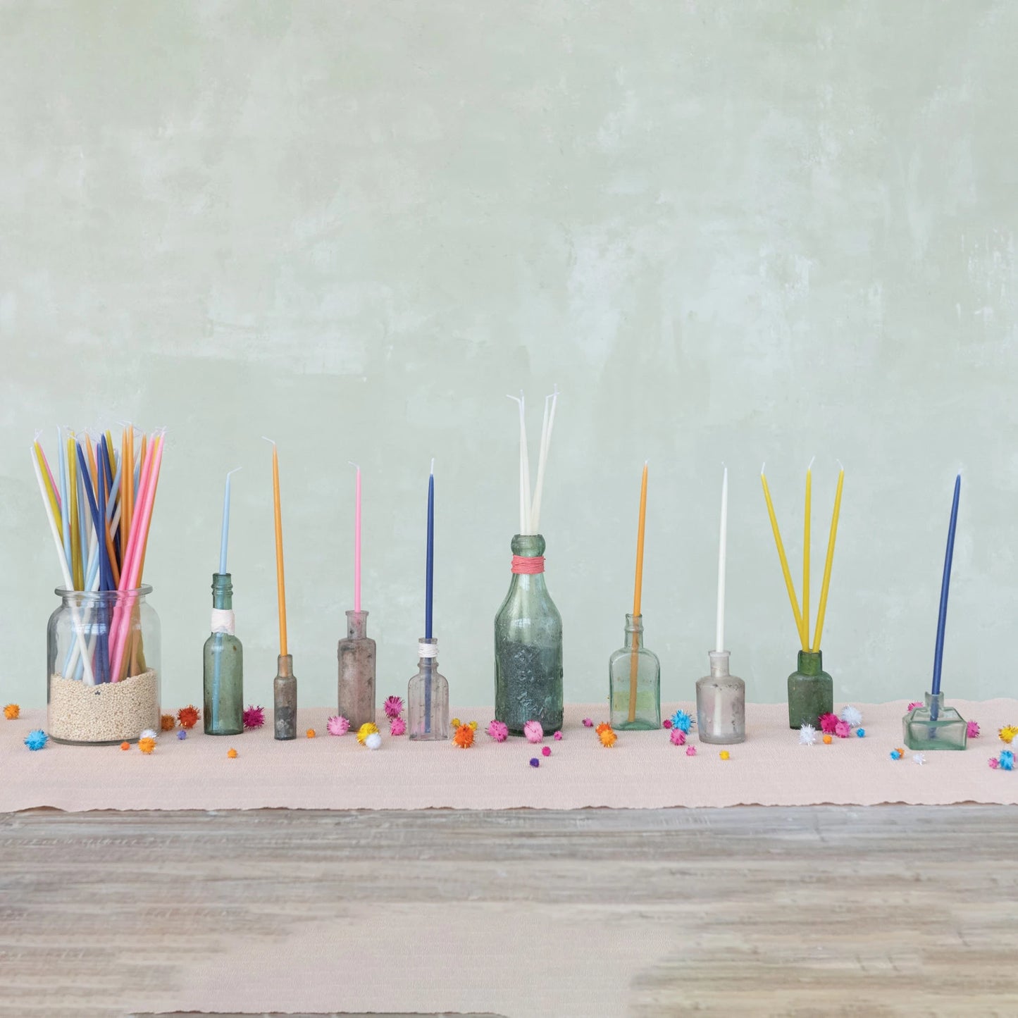 10" Navy Thin Taper Candles