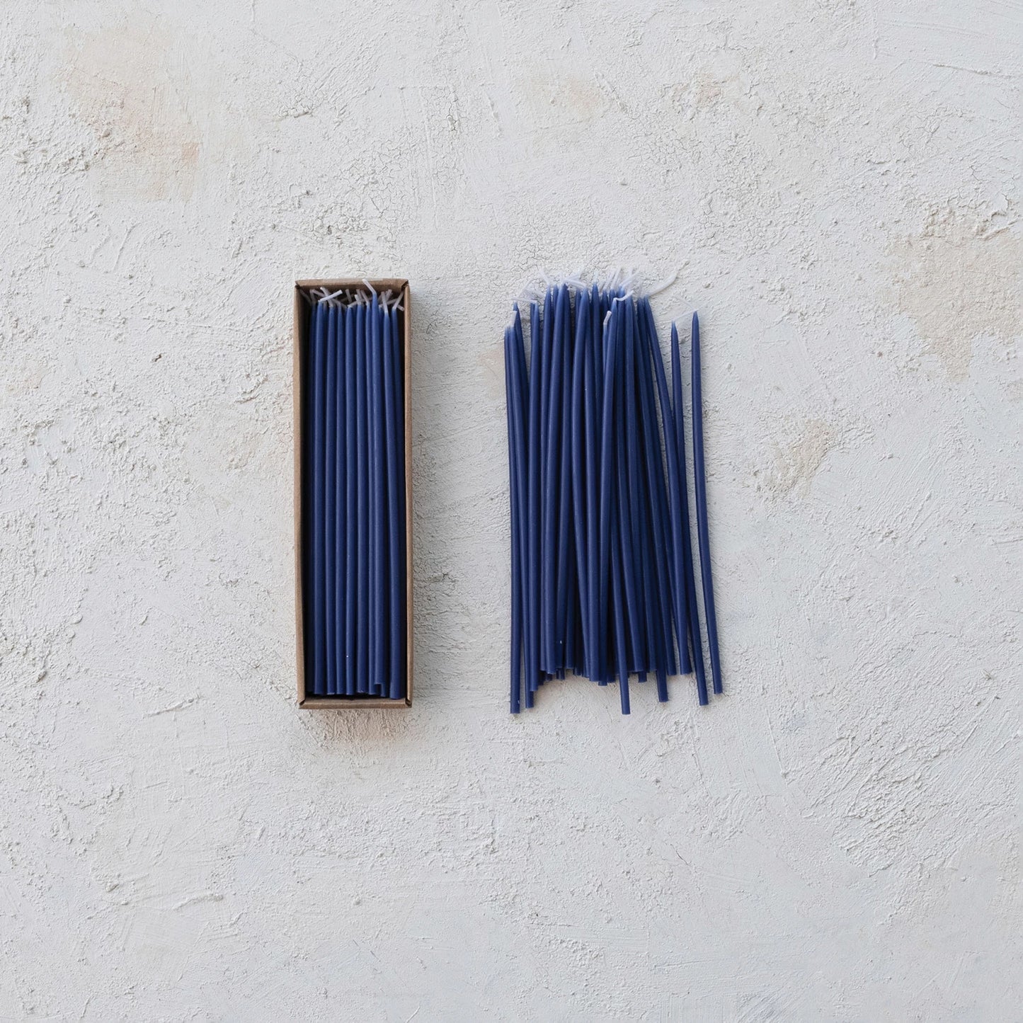 10" Navy Thin Taper Candles