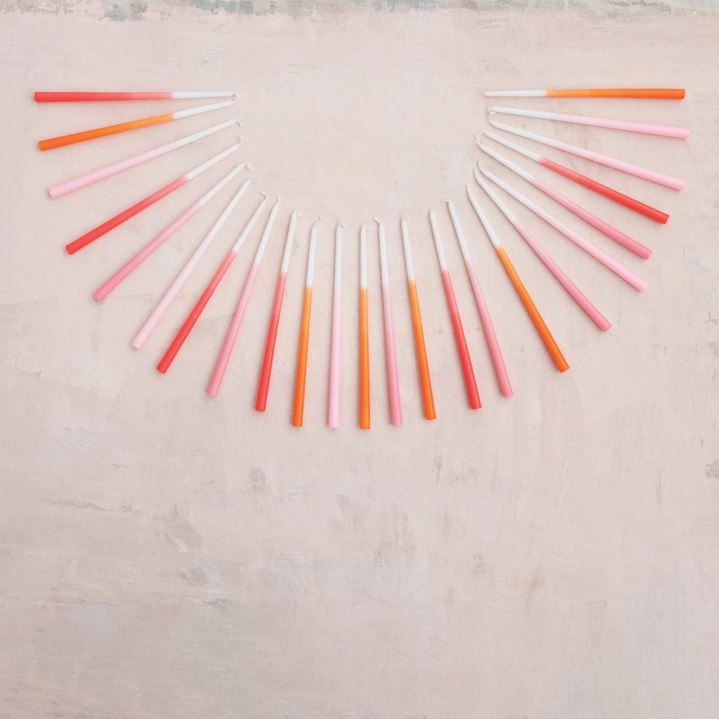 10" Multicolor Ombre Thin Taper Candle