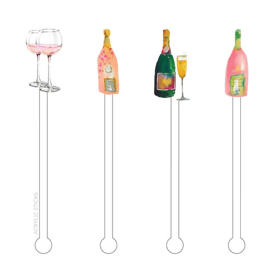 Champagne Bubbles Acrylic Sticks