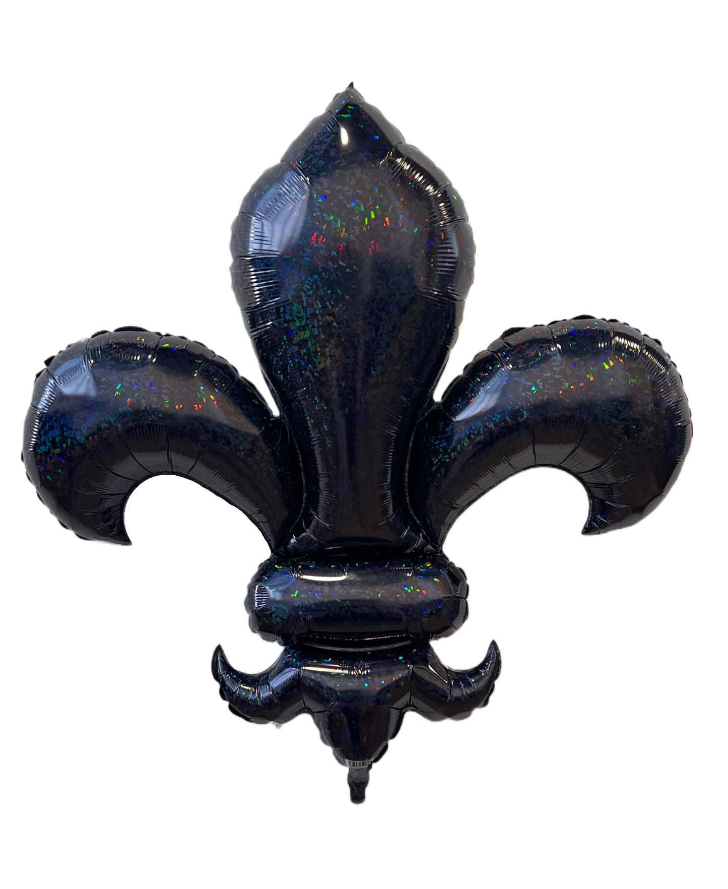 39" Black Fleur De Lis Mylar Balloon