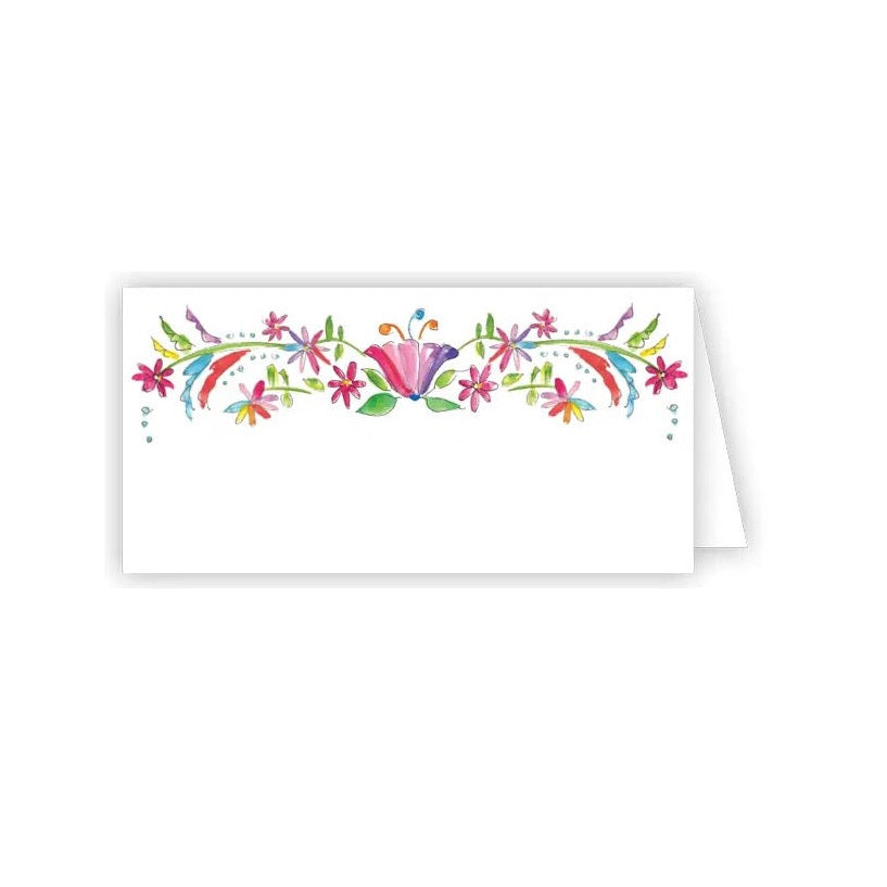 Handpainted Otomi Floral Placecards