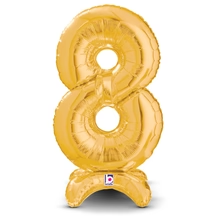 25" Gold Stand Up Number Balloons