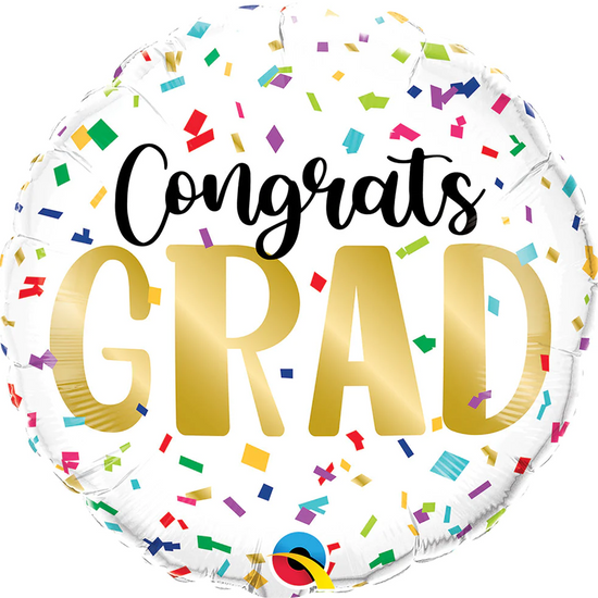 18" Congrats Grad Confetti Balloon