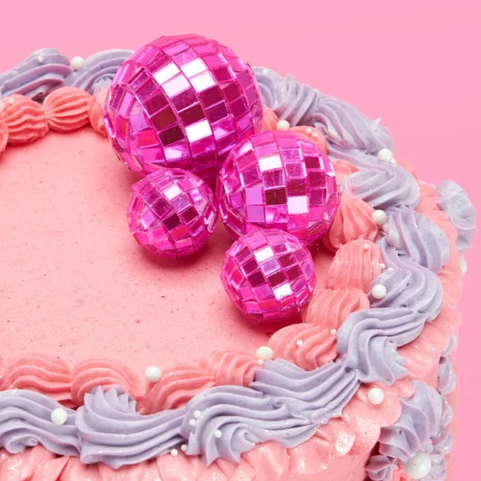 Pink Disco Cake Toppers