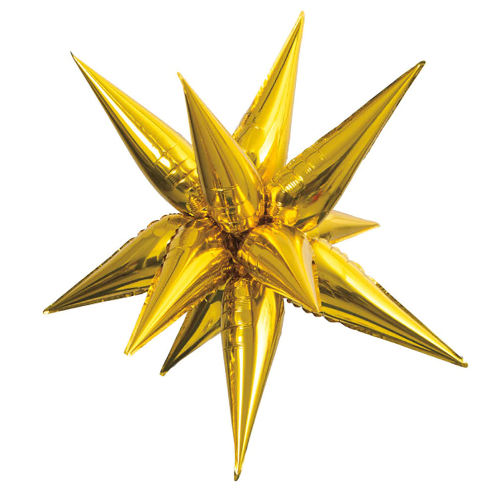 39" Gold Jumbo Starburst Balloon