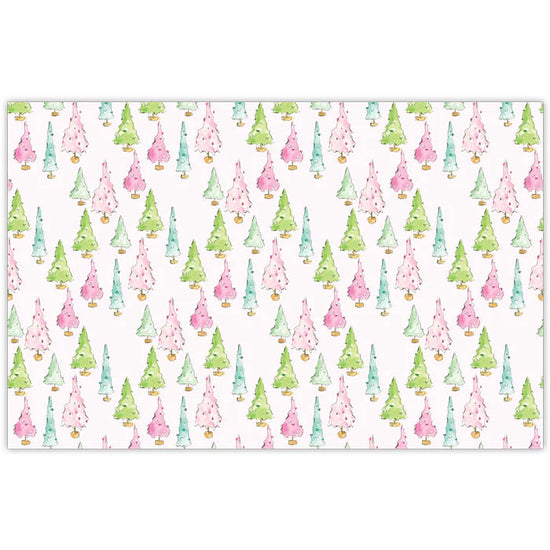 Pastel Holiday Trees Placemats