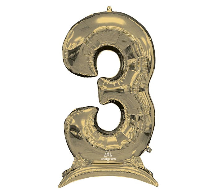 52" Standing Gold Number Balloon