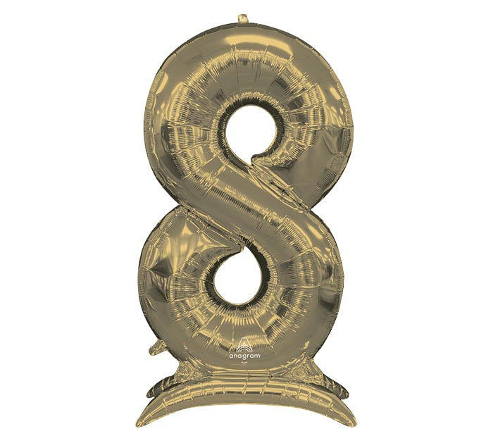 52" Standing Gold Number Balloon