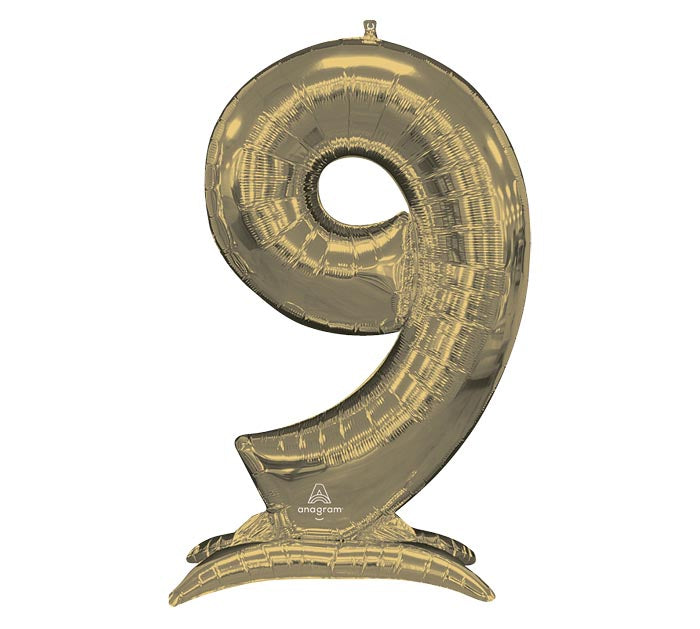 52" Standing Gold Number Balloon