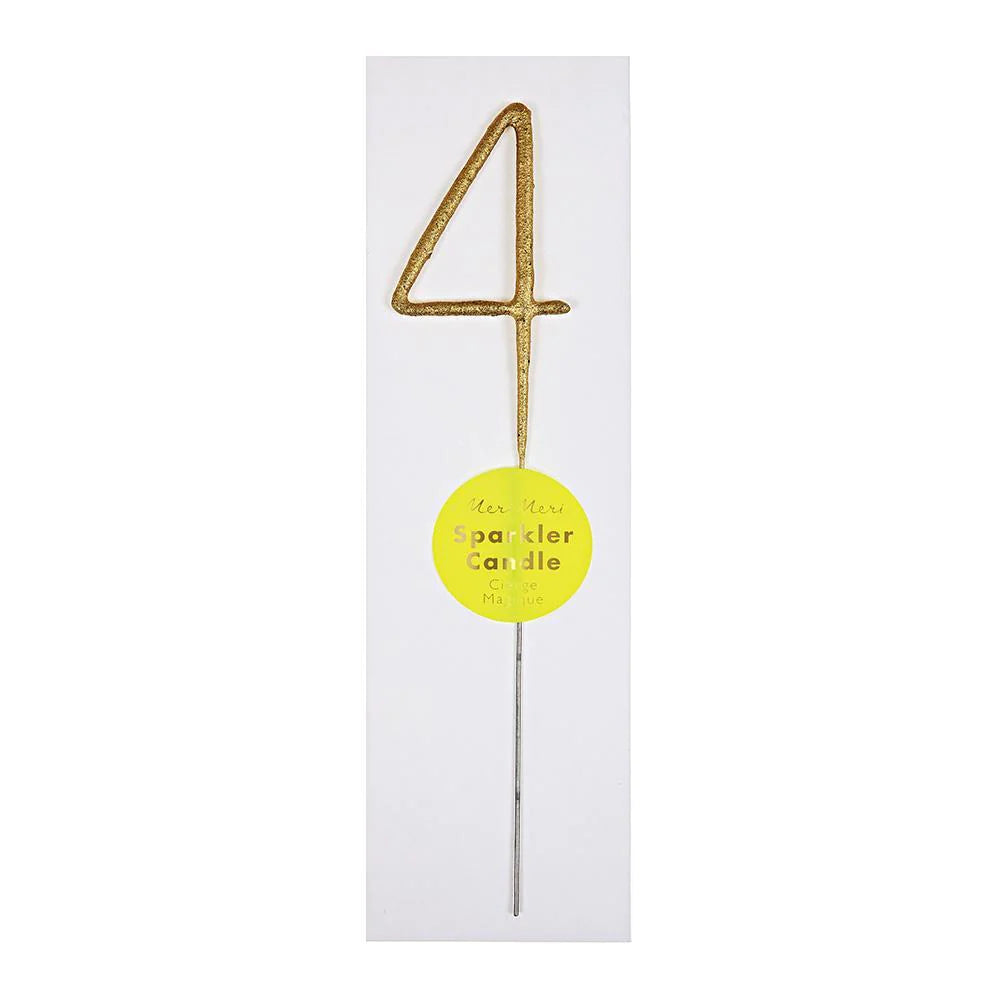 Gold Sparkler Numbers- 4